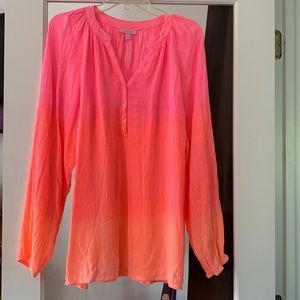 Lilly pulitzer Long sleeve blouse/ sunset colors